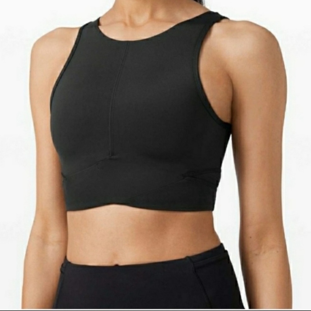 lulu🍋 Final Mile  Black Sports Tank/Bra size 6 - Picture 2 of 9
